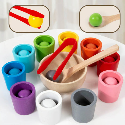 Wooden Colour Matching Set – Creative Learning Toy, Colour Recognition & Fine Motor Skills