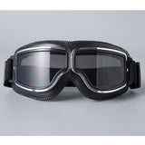 Vintage Motorcycle Goggles – Polycarbonate Lens, Fits Over Glasses & Adjustable Strap