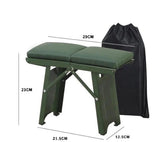 Folding Outdoor Stool with Cushion – Aluminum, Holds 120kg, 1.2kg, Weatherproof