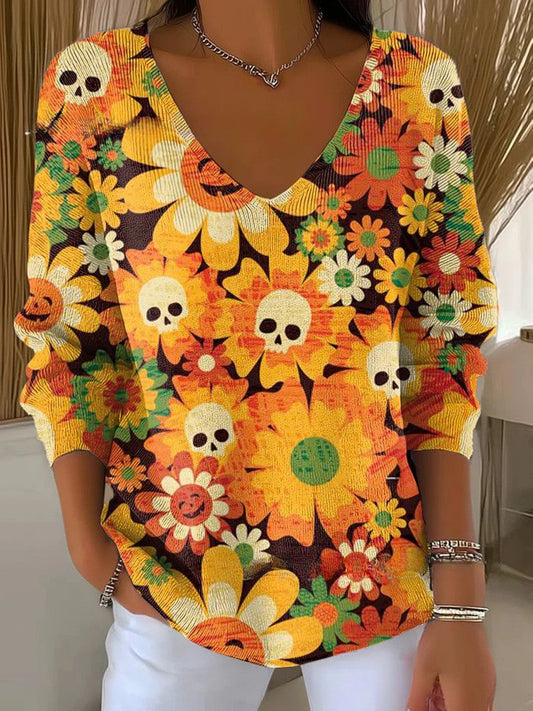Beatrice V-Neck Pullover - Stylish Women's Knit Sweater for All Seasons