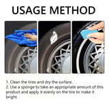 Tire Shine Wax – 100g, Long-Lasting UV Protection & Deep Black Gloss