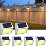Solar Wall Lights – 6-Pack, IP44 Waterproof, Stainless Steel & Auto Dusk-to-Dawn