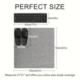 Non-Slip Loofah Shower Mat – Quick-Drying PVC, 53×53cm & 2200 g/m² Density
