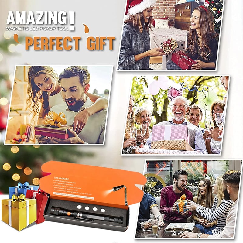 Magnetic Pickup Tool – 57.5cm Extendable, 3 LEDs & 360° Rotating Head