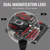 Hands-Free Magnifying Glasses – 5X & 10X Lenses, Adjustable Neck Strap & Desk Stand