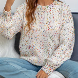 Knitted Women's Sweater with Confetti Print - Noa - 6