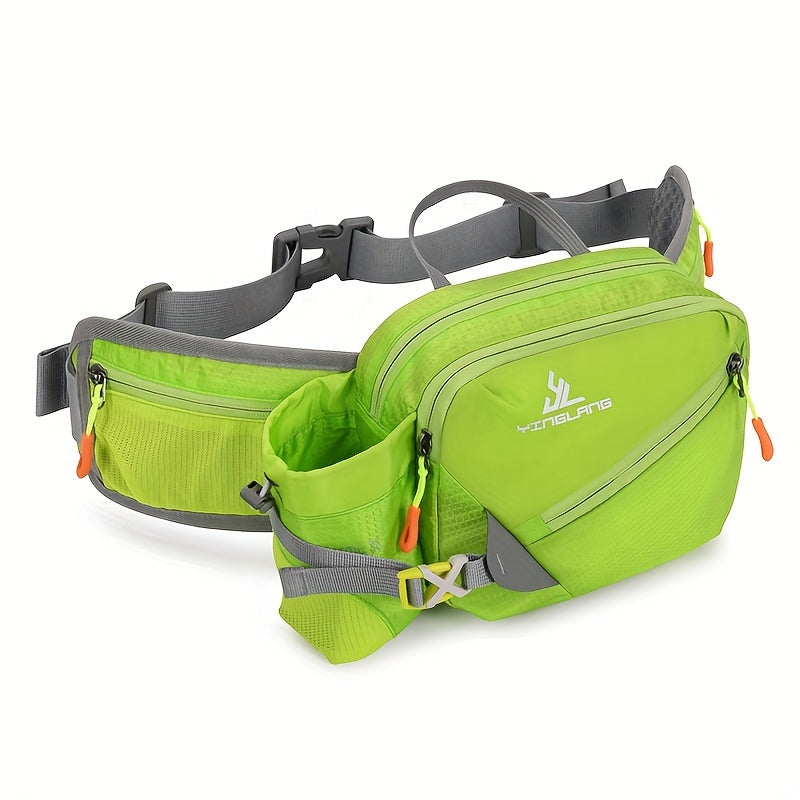 Running Waist Bag with Bottle Holder – 3L Nylon, Adjustable 50–100cm Belt
