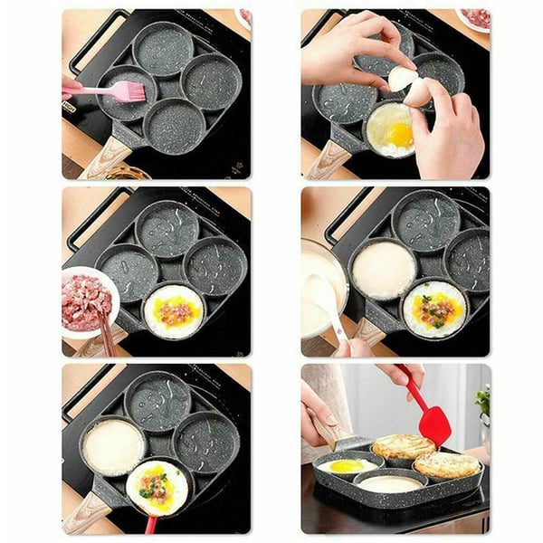 4-Cavity Omelette Pan – Non-Stick, 20cm Aluminium & Induction Compatible