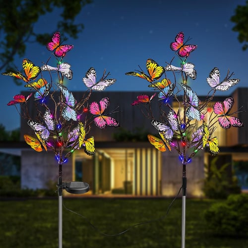 Solar Butterfly Garden Lights – Color-Changing LED, 8-Hour Runtime & Weatherproof