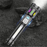 LED Flashlight – Rechargeable USB-C, Zoom Beam up to 600m & IPX4 Waterproof