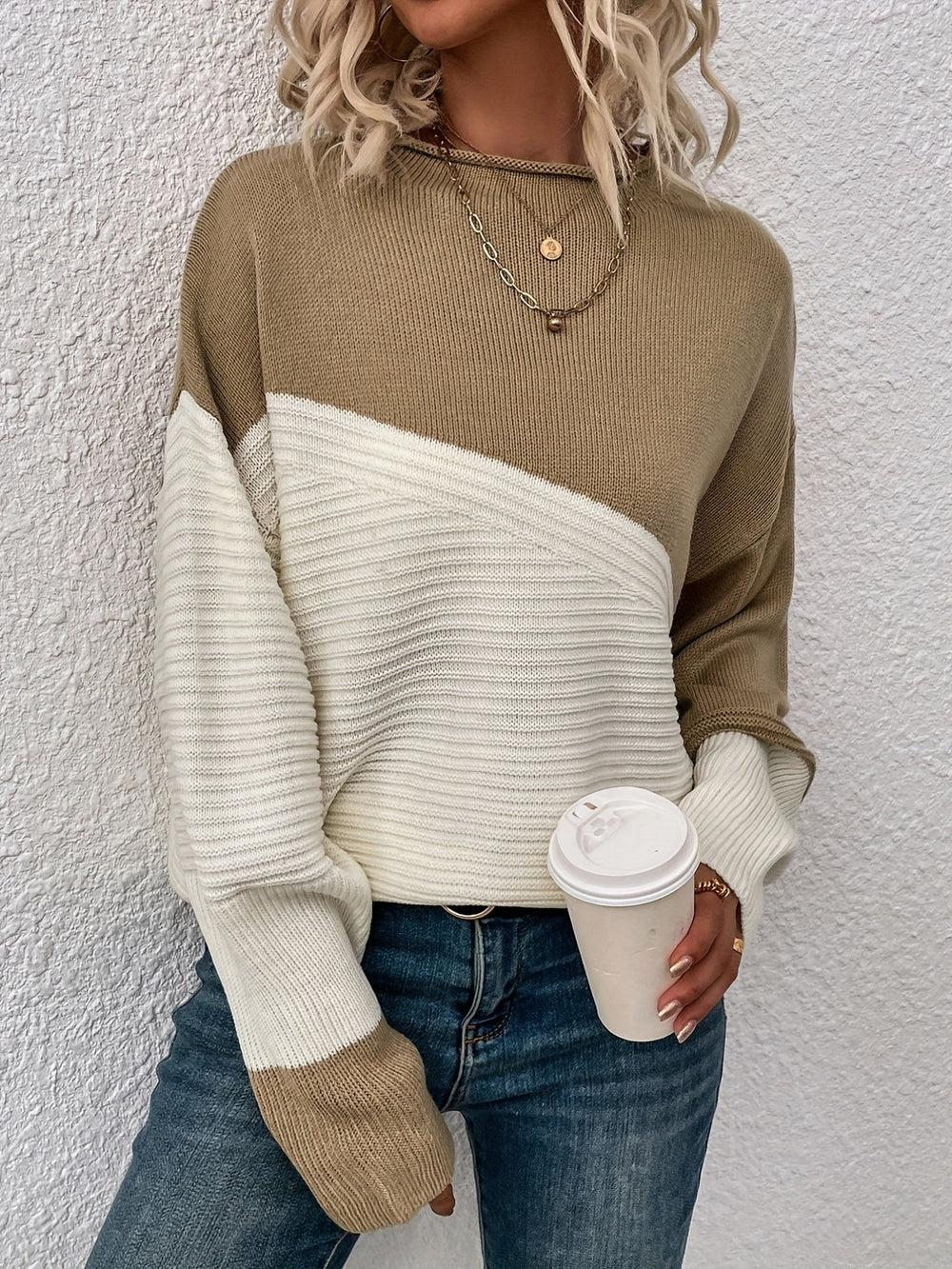 Zelda™ Elegant Color Block Pullover Sweater for Women - Stylish & Comfortable Knitwear