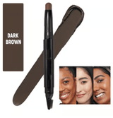 2-in-1 Eyebrow Pencil – With Brush, Smudge-Proof, 5 Shades