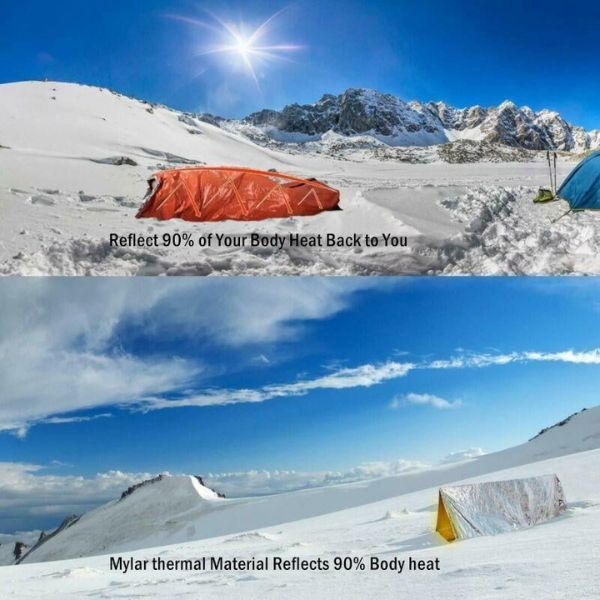 Reflective Emergency Blanket – Waterproof, 90% Heat Reflection & Compact Orange
