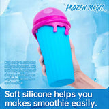 Slushy Maker Cup – Quick-Freeze Squeeze Cup, Leak-Proof Lid & 2-in-1 Straw Spoon