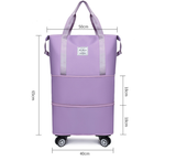 Rolling Travel Duffel Bag – Expandable Polyester, Wheeled & Multi-Compartment