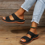 Women's Orthopedic Wedge Sandals – Arch Support, Memory Foam & Non-Slip Rubber Sole