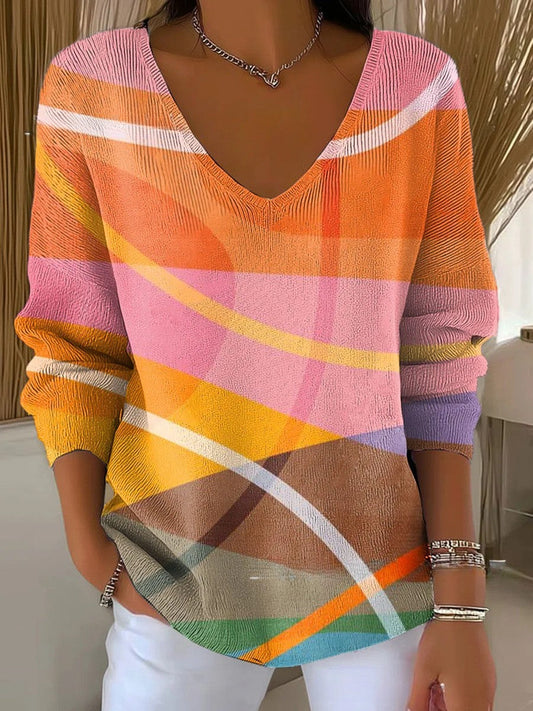 Women's V-Neck Knit Pullover