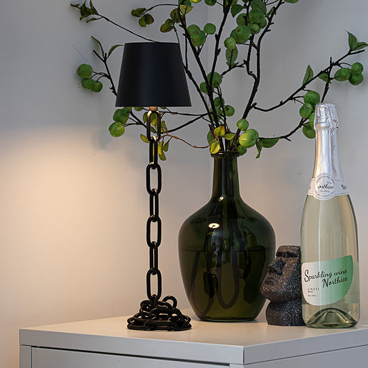 Table Lamp – Chain-Link Design, Rechargeable Battery & Touch-Control LED