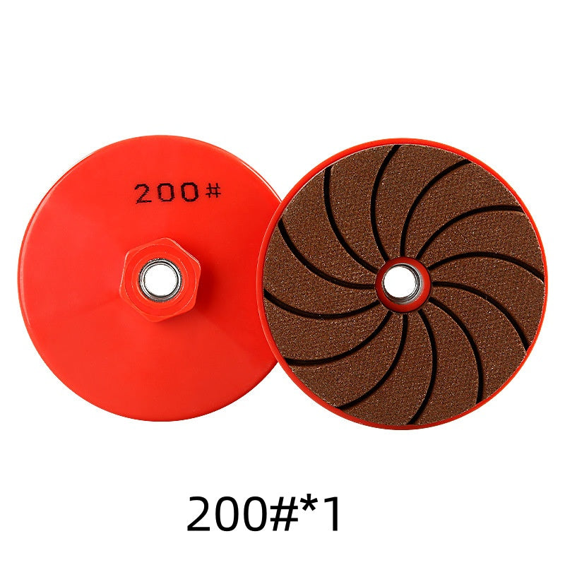 Angle Grinder Polishing Disc – Silicon Carbide, 6mm, Cooling Vents, 50 & 100 Grit