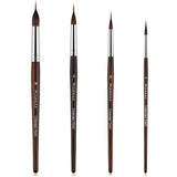 Detail Paint Brush Set – Wood Handle, Fine Synthetic Tips & 4 or 6 Pieces