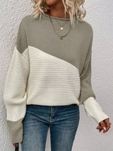 Zelda™ Elegant Color Block Pullover Sweater for Women - Stylish & Comfortable Knitwear