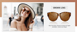 Cat-Eye Sunglasses – Polarized UV400 Lenses, Lightweight Frame & 9 Colors