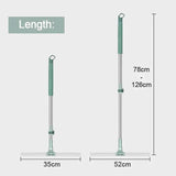 Telescopic Floor Squeegee Mop – 180° Swivel Head, Silicone Blade, 78–126cm