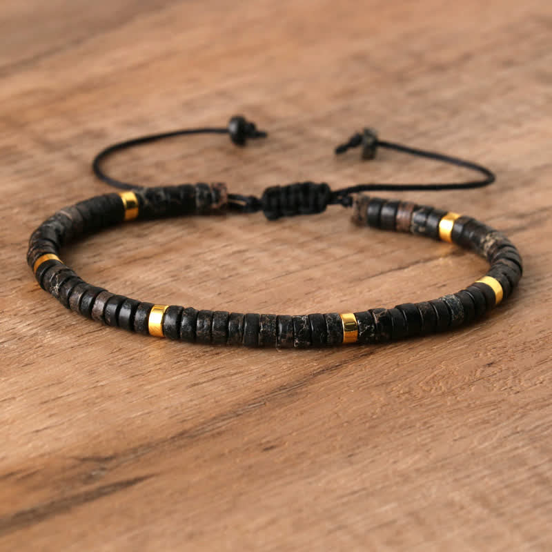 Seraphina – Braided Bracelet with 2.4mm Natural Stone Beads