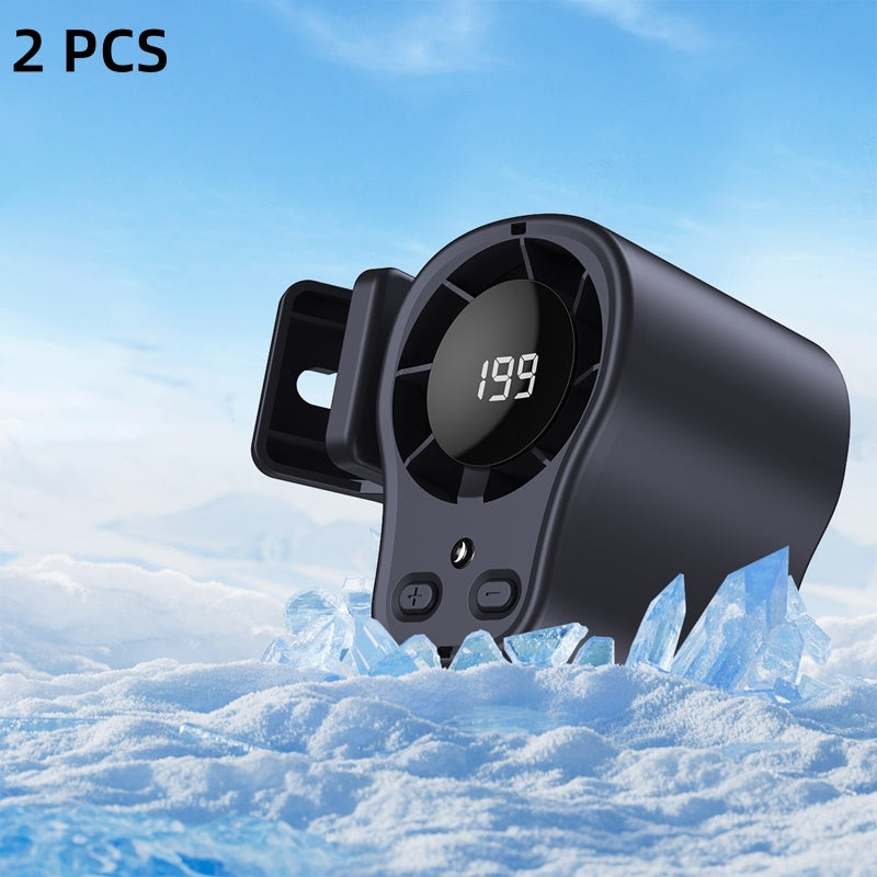 Mini Clip Fan – Rechargeable 4000mAh, 3 Speeds & LED Display for Car & Desk