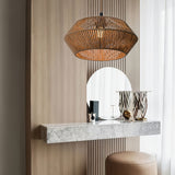 Handwoven Paper Rope Pendant Light Shade | Modern Natural Design