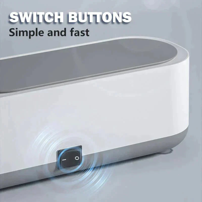 Ultrasonic Cleaner – USB Rechargeable, 3-Minute Clean for Jewelry & Glasses
