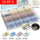 50-Piece Waterproof Heat Shrink Solder Connectors Set – Durable Shrink Tubing for Reliable Electrical Connections