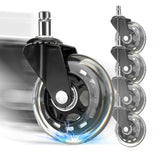 Office Chair Casters – Polyurethane, 650lb Capacity & Floor-Safe 5-Pack