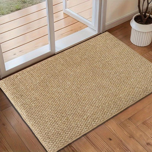 Jute-Look Doormat – Non-Slip Backing, 50×80cm & Machine Washable