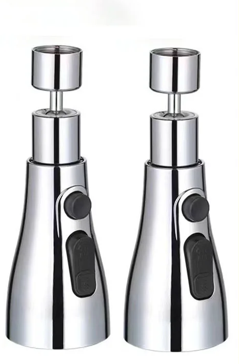 360° Swivel Faucet Aerator – 3 Spray Modes, Water-Saving & Tool-Free Install