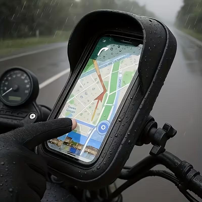 Waterproof Bike Phone Mount – 360° Rotation, Touchscreen TPU & 4.5–6.4 Inch Fit