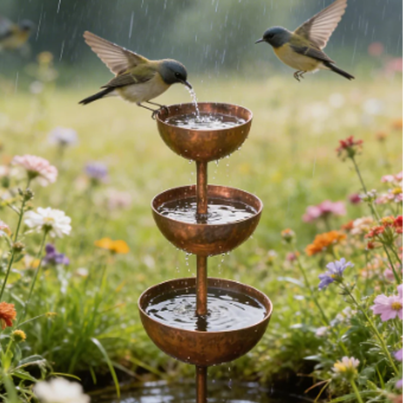 3-Tier Bird Feeding Station – Cast Iron, Ground Spike & 68cm Tall
