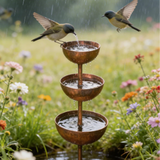 3-Tier Bird Feeding Station – Cast Iron, Ground Spike & 68cm Tall