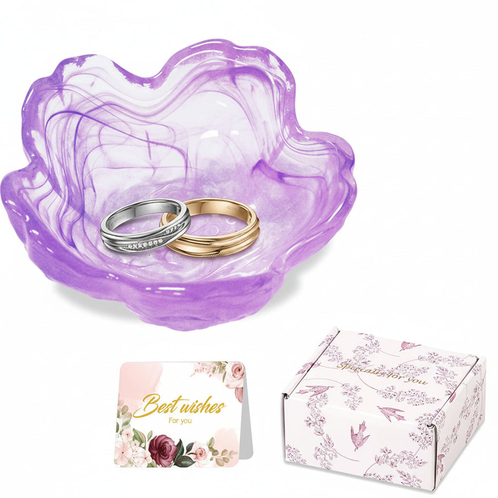 Mothers Day Flower Jewelry Dish Ceramic Ring Holder Tray Gift