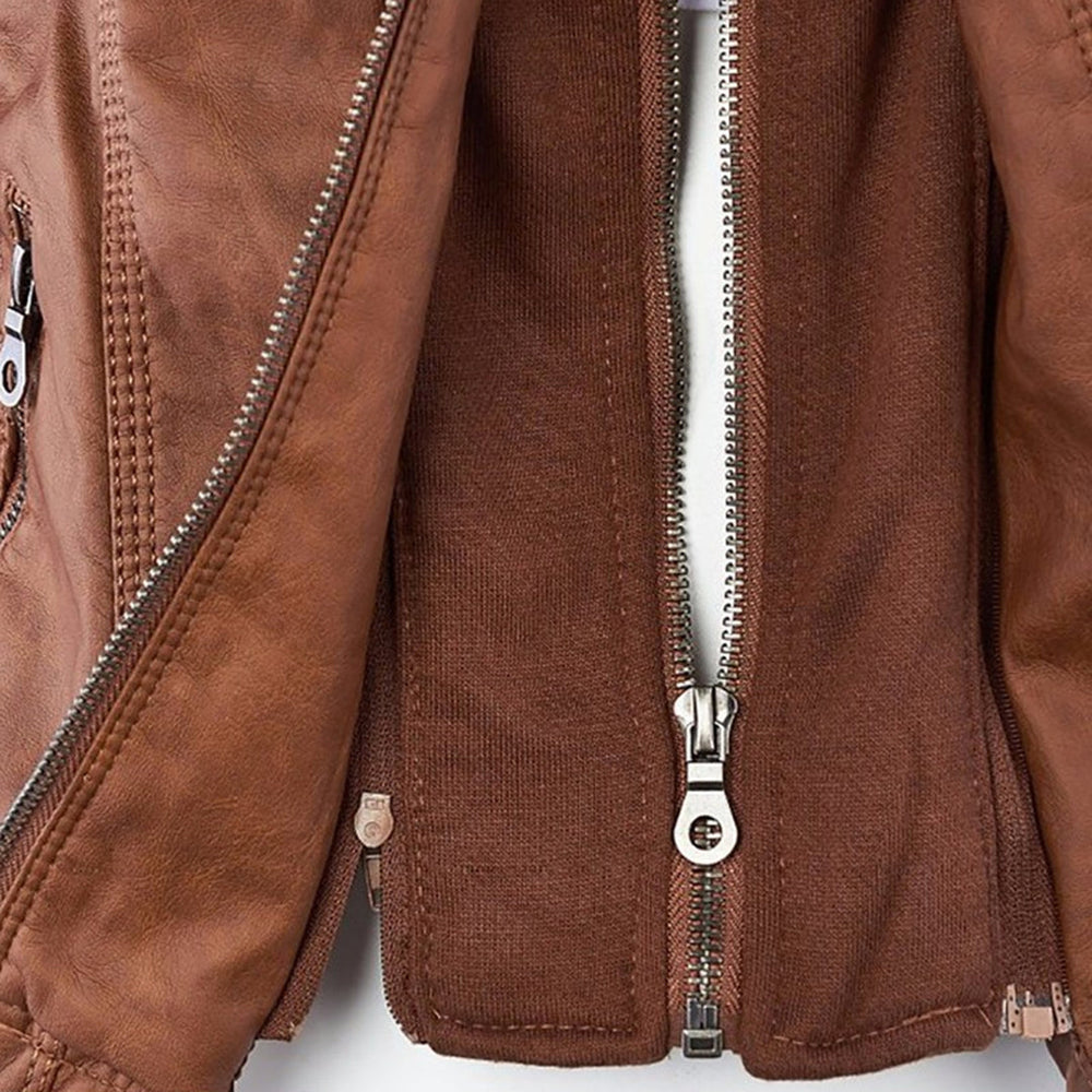 Fashionable Leather Jacket - Zara