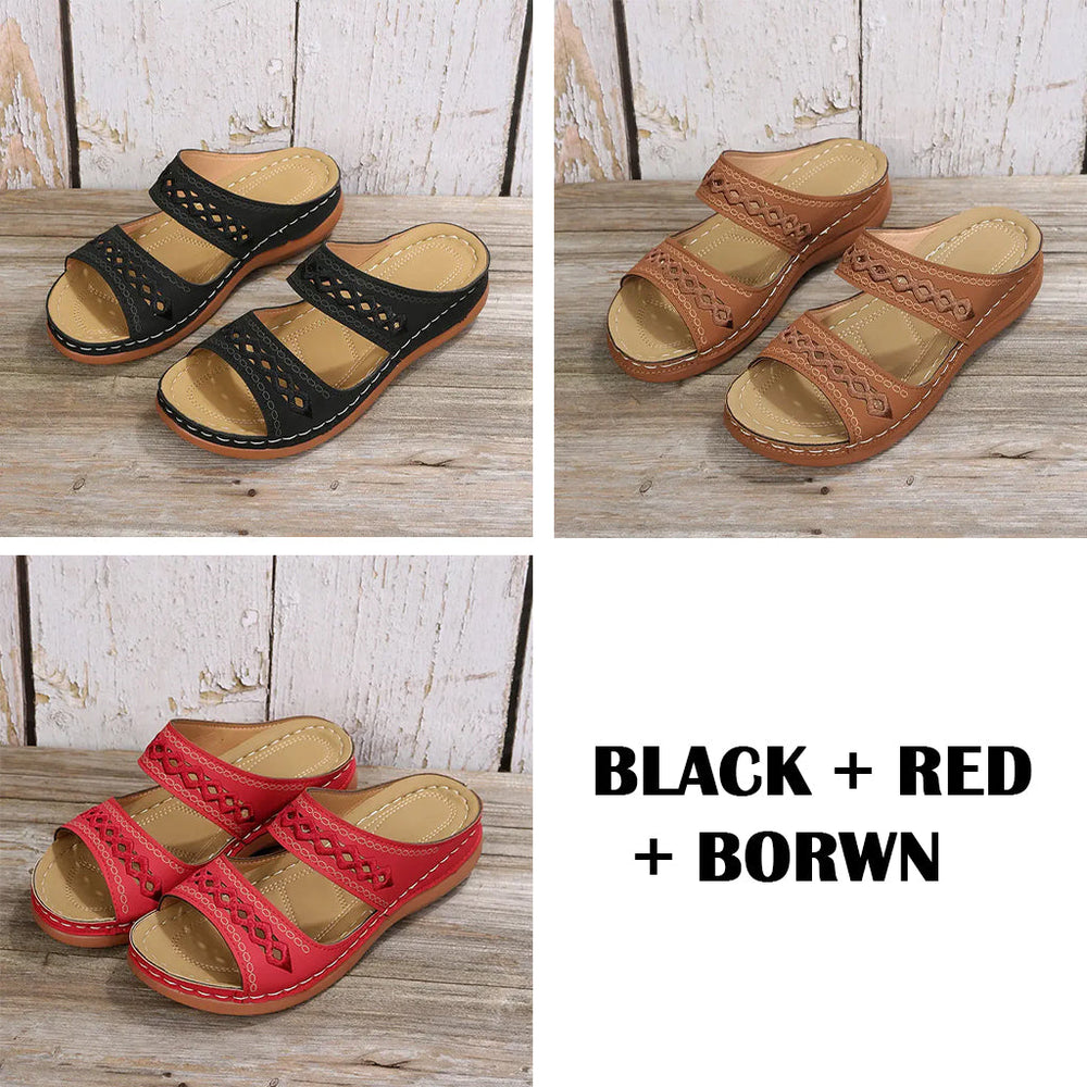 Women's Orthopedic Wedge Sandals – Arch Support, Memory Foam & Non-Slip Rubber Sole