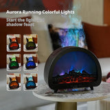 LED Flame Fireplace Humidifier – 200ml, Remote Control & 5-Hour Runtime