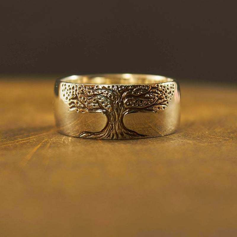 Lina Stylish Tree-of-Life Ring - Gold