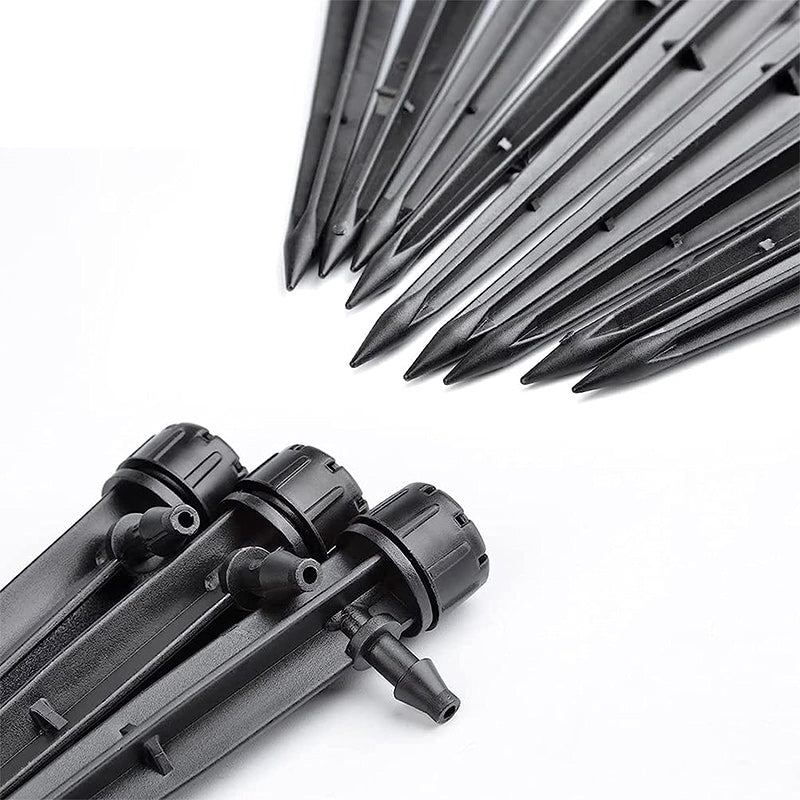 360° Drip Irrigation Set – 50 Adjustable Nozzles, Quick Connectors & PVC Stakes