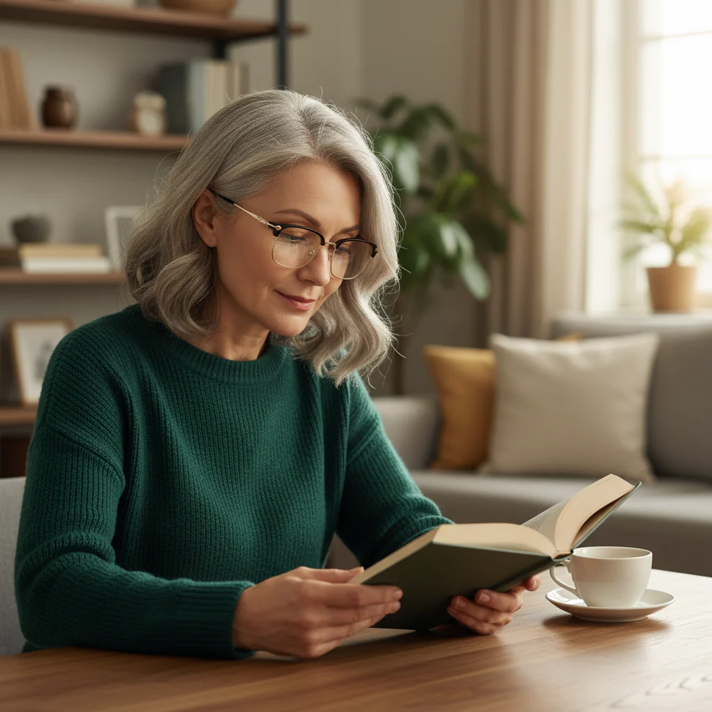 Enhanced Product Title: "Blaulichtfilter-Brille mit integrierter Lesehilfe – Optimale Augenentlastung für Bildschirmarbeit" 

This title includes relevant keywords and provides more context about the product's benefits, which can help improve visibility a