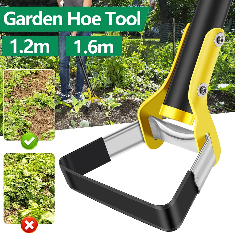 Stainless Steel Garden Hoe – Ergonomic Long Handle, 120/160cm & Sharp Blade