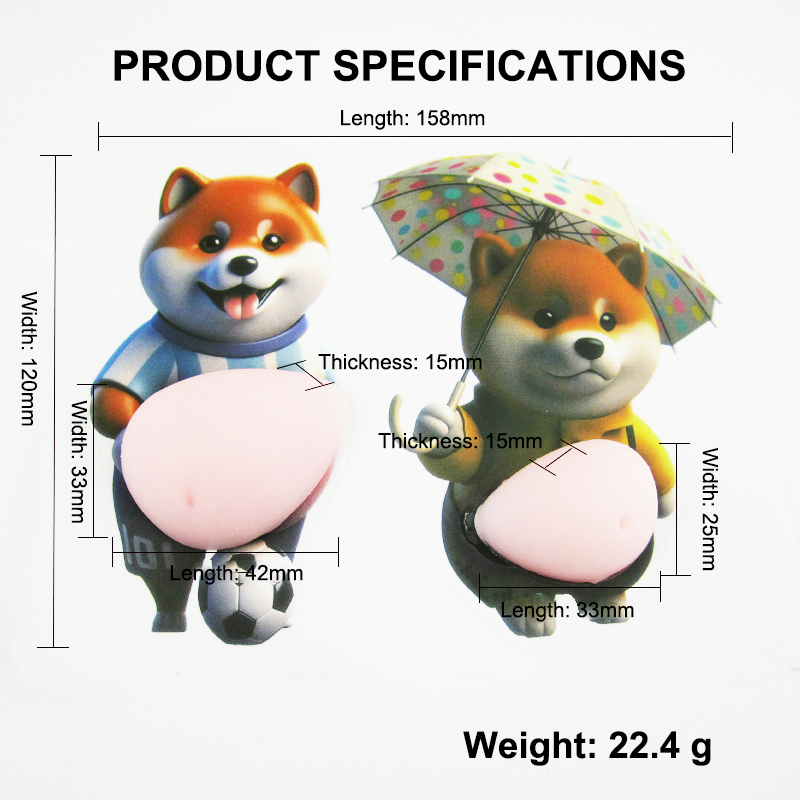 Silicone Bumper Stickers – Dog-Shaped, Food-Grade & Reusable Phone Protection