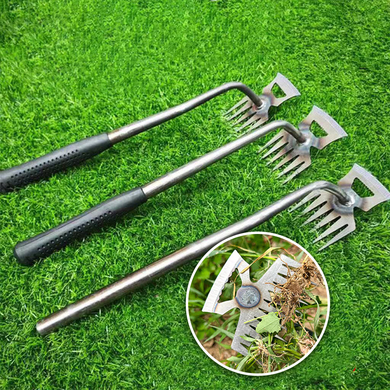 Stainless Steel Weed Remover – Ergonomic Grip, 39.5cm & 5/6/11 Claw Options
