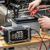Smart Car Battery Charger 12V – 6A Automatic, LCD Display & Reverse Polarity Protection