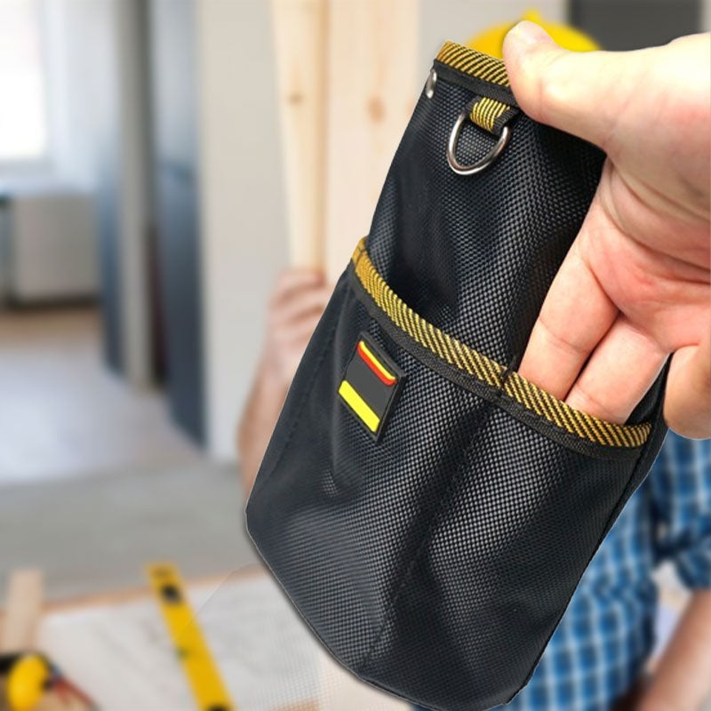 Clip-On Tool Belt Pouch – Waterproof Fabric, Spring Closure & Two Sizes